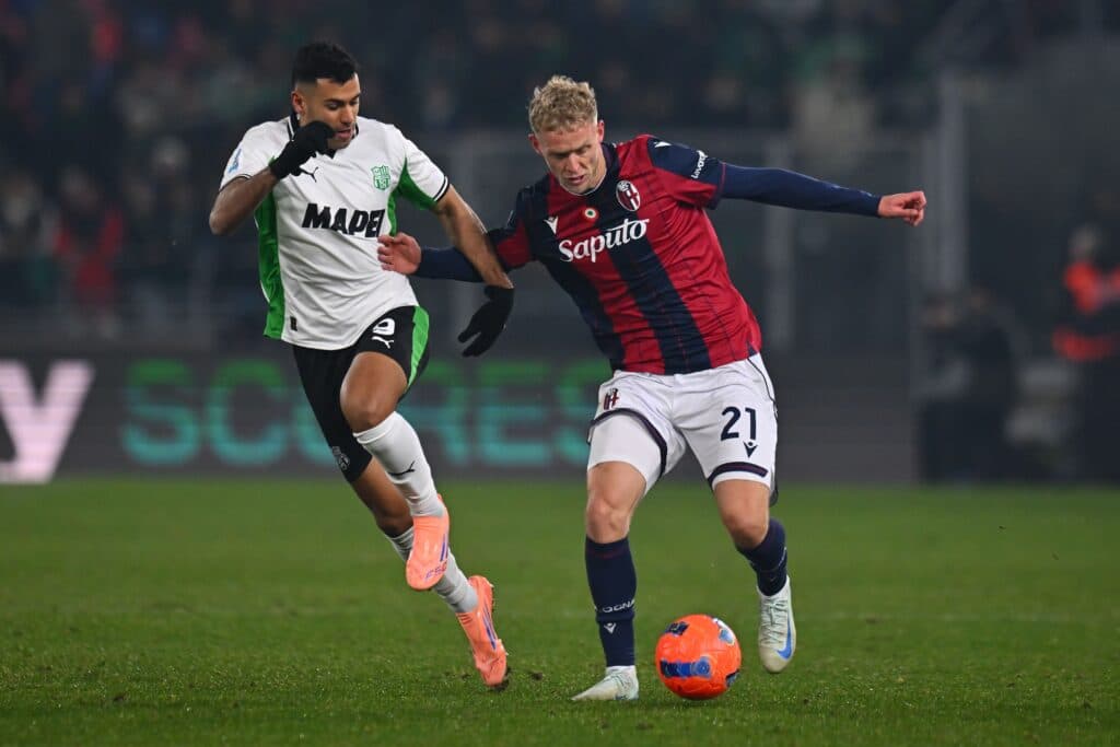 Bologna-Sassuolo 2-2: Dovbyk salva i rossoblù al fotofinish